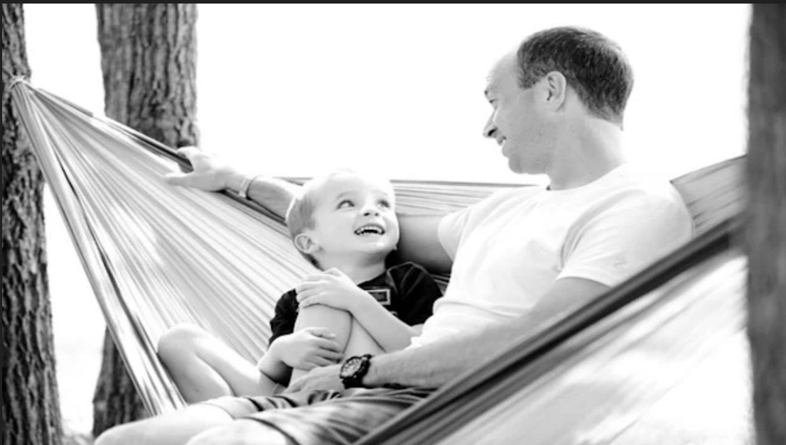 Father and son sharing a quiet moment